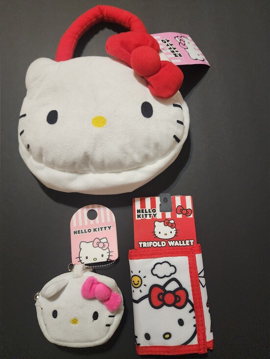 Sanrio Handbags - Hello Kitty 3-Piece Set - Plush Handbag, Wallet & Coin Pouch- NWT